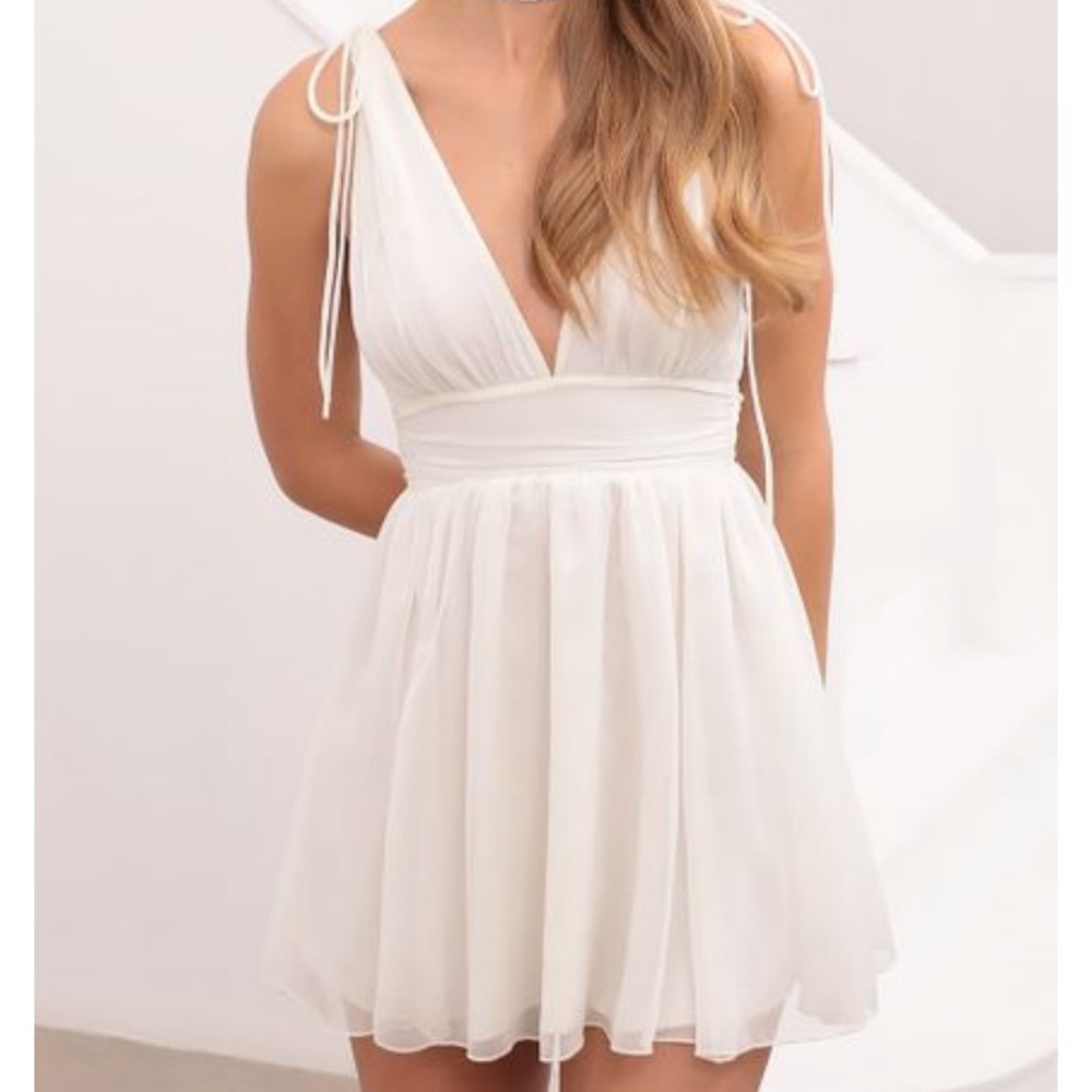 lucy in the sky- Ysabel ivory chiffon dress